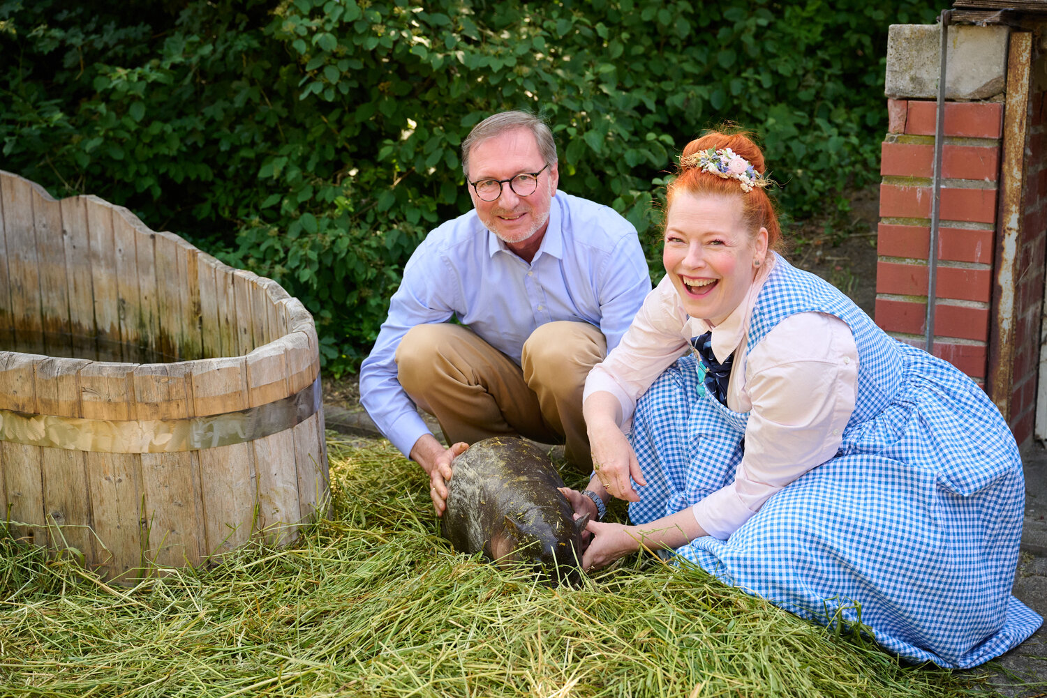 Zwergflusspferd Brötchen, Dr. Andreas Knieriem, Ehrenpatin Enie